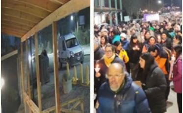 En Villa La Angostura volvieron a marchar al grito de Ni Una Menos a 11 años del histórico movimiento