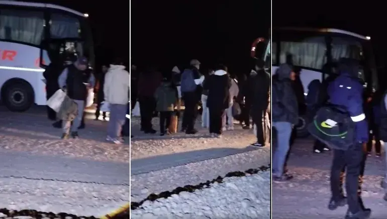 Denuncian viaje sin calefacción y un trasbordo en plena madrugada en la cordillera neuquina
