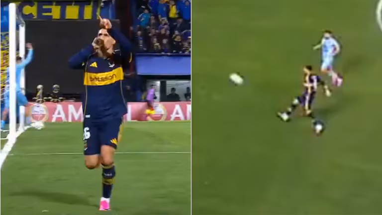 Boca pegó antes del descanso con una genial asistencia de Paredes y un gol de Merentiel